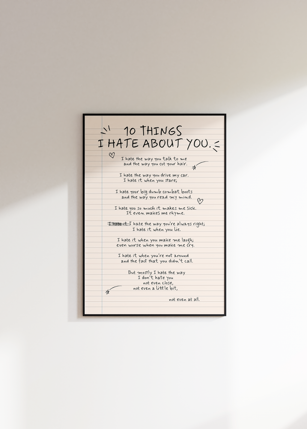 Things I Hate About You Digital Download