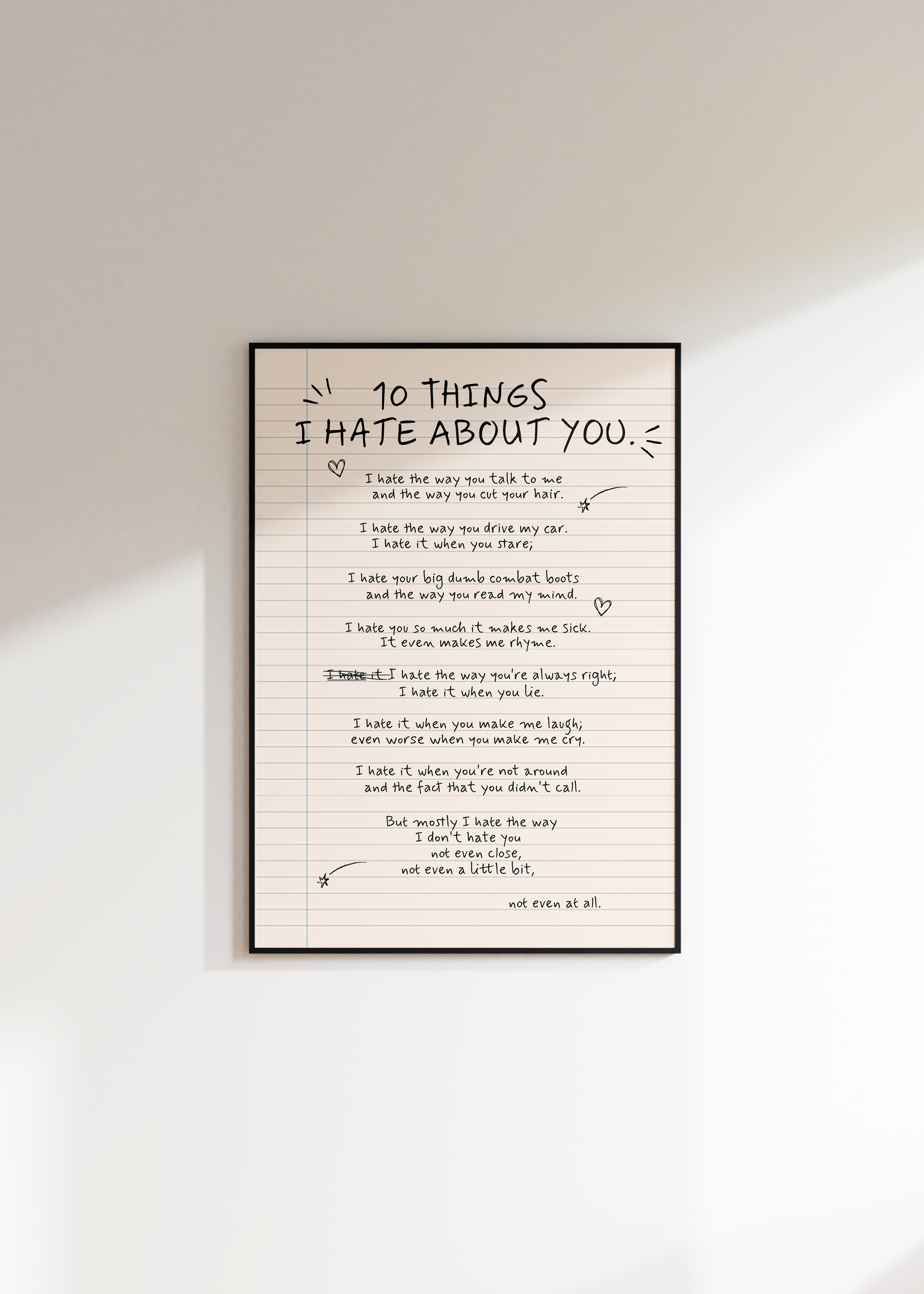Things I Hate About You Digital Download