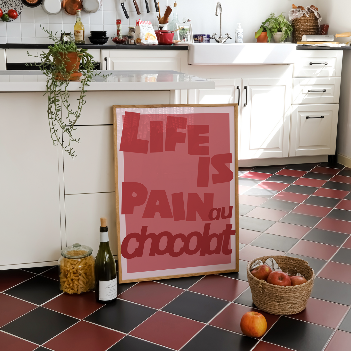 LIFE IS PAIN AU CHOCOLATE PRINT