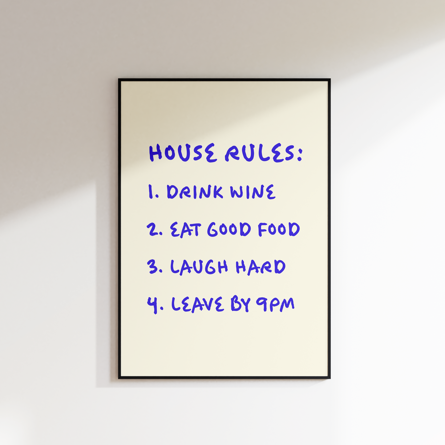 HOUSE RULES PRINT