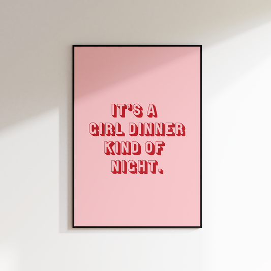 GIRL DINNER PRINT