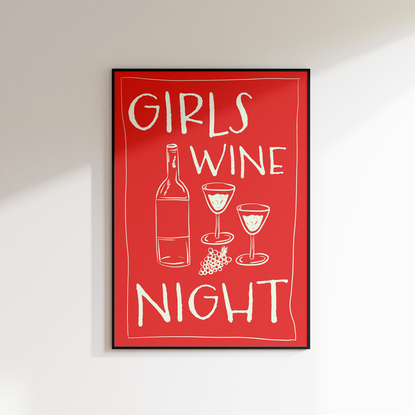 GIRLS WINE NIGHT PRINT