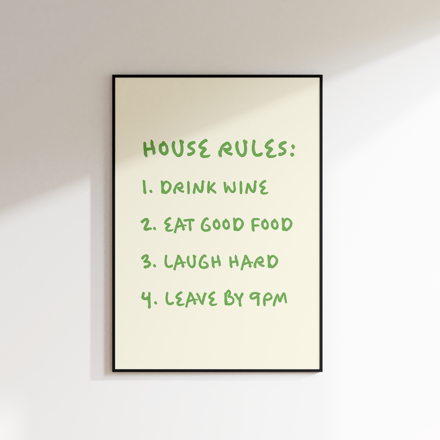 HOUSE RULES PRINT