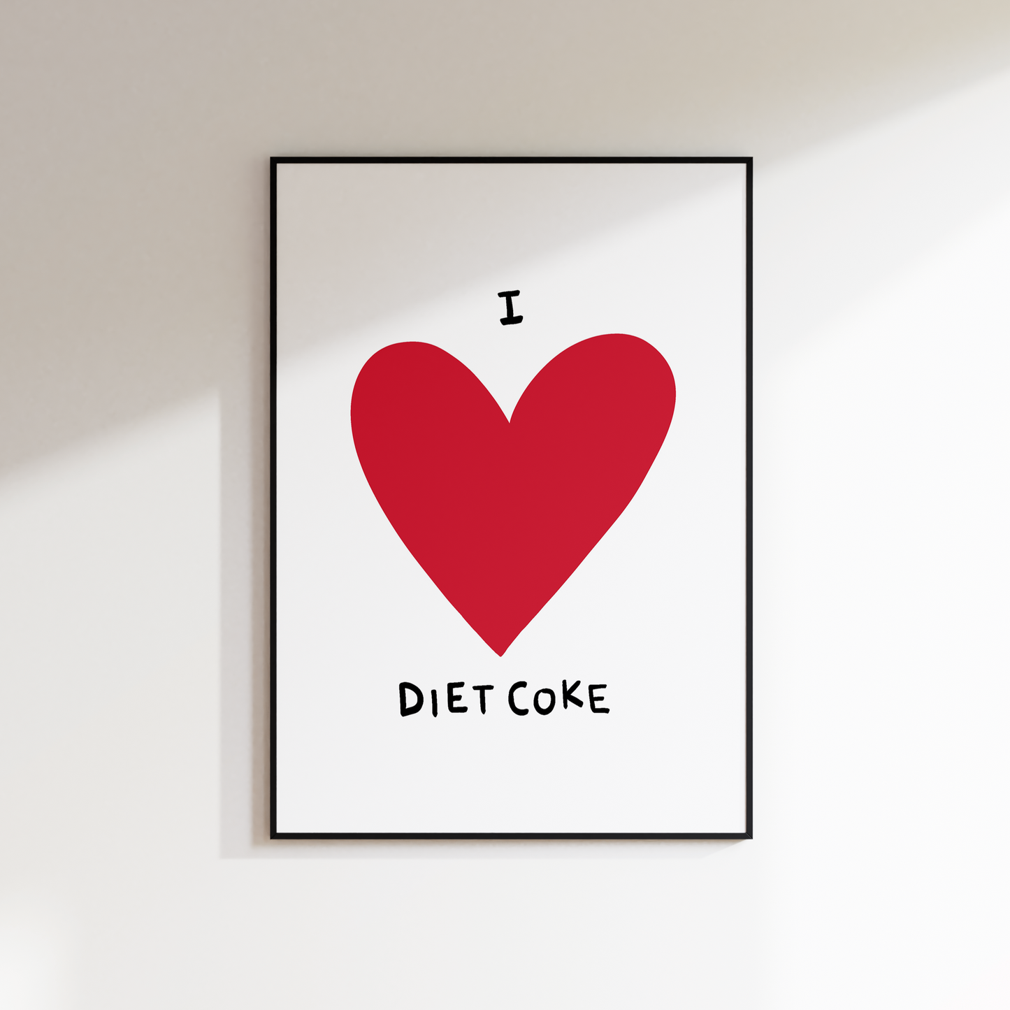 I LOVE DIET COKE PRINT